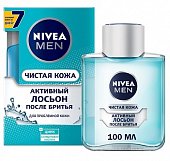 Nivea (Нивея) для мужчин лосьон против бритья Чистая кожа, 100мл, Байерсдорф